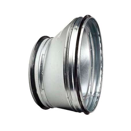 Eksentrisk ventilationsreduktion med to nipler - 160 - 100 mm