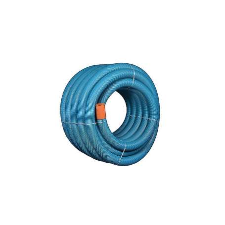 Uponor drænrør 92/80mm, 60m/rll. 2,3x7mm slids, blå