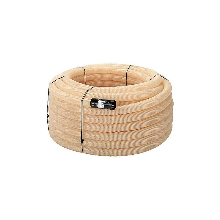 Uponor drænrør 92/80mm, 60m/rll. 1,2x6,5mm slids, hvid