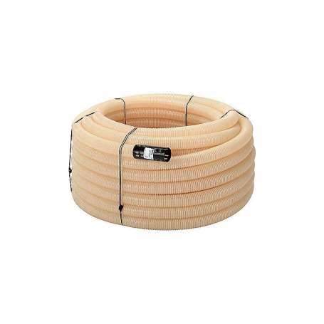 Uponor drænrør 128/113mm, 50m/rll. 1,2x6,5mm slids, hvid