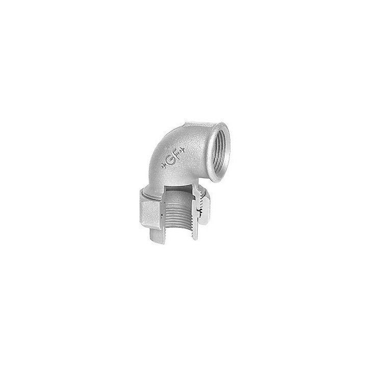 Galvaniseret vinkelunion med indvendigt gevind - 1½"