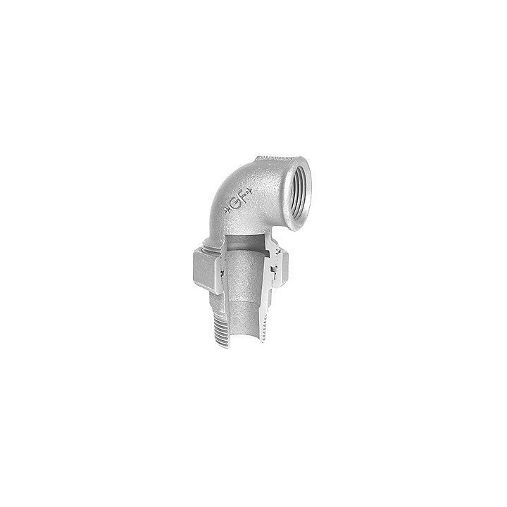 Galvaniseret vinkelunion med muffe & nippel - 1½"