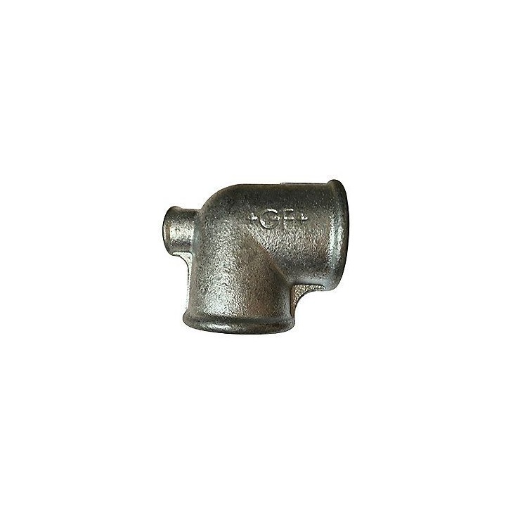 Galvaniseret & reduceret T-stykke med indvendigt gevind - 2 - 2 - ½"