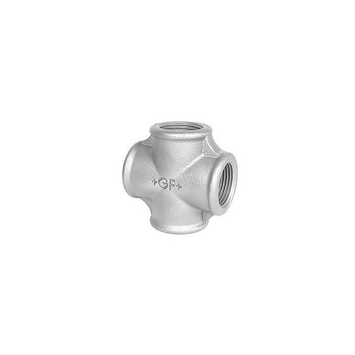 Galvaniseret kryds med muffe - 2"
