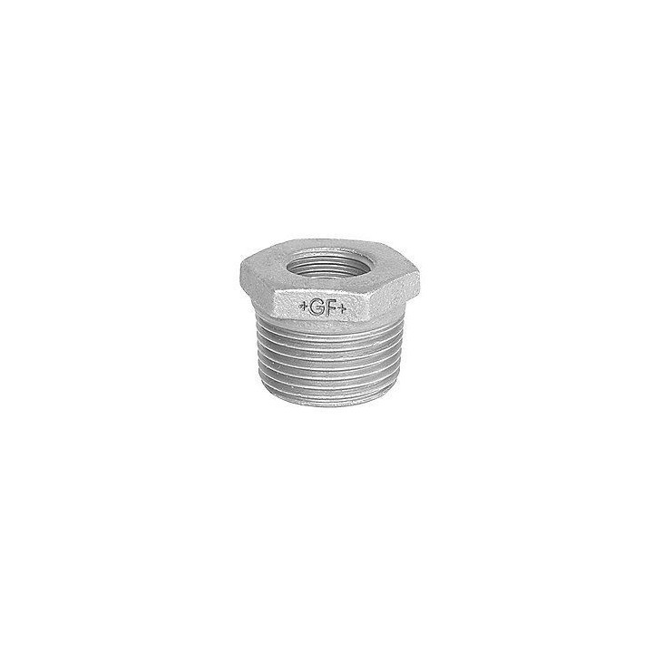 Galvaniseret nippelmuffe med gevind - ½ - ⅛"