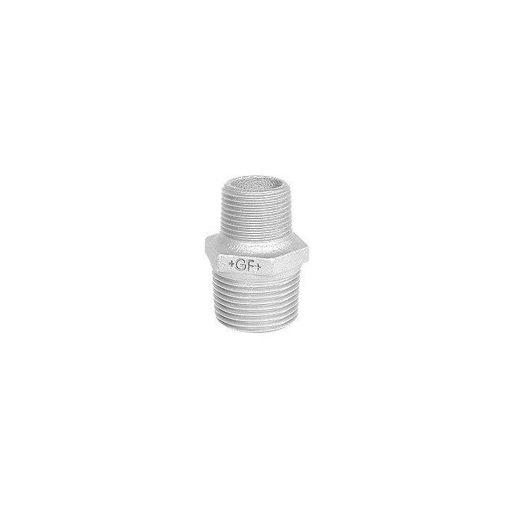 Galvaniseret & reduceret brystnippel med udvendigt gevind - 2½ -2"