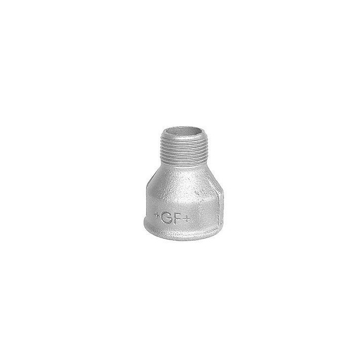 Galvaniseret spidsmuffe med udvendigt gevind - 1½ - 1"