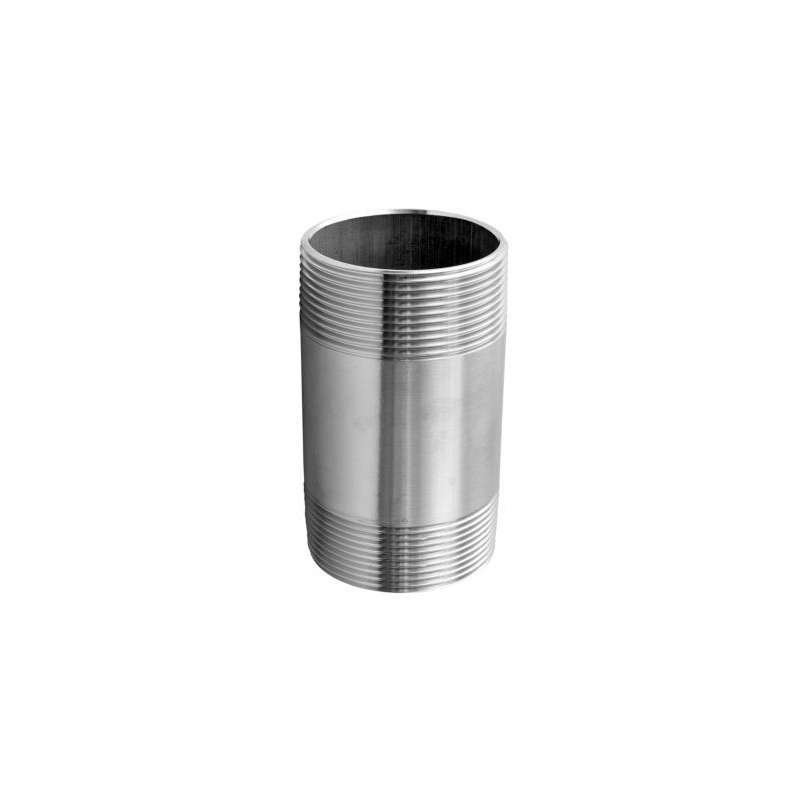 Rustfri gevind nippelrør 3/4'' - 120 MM