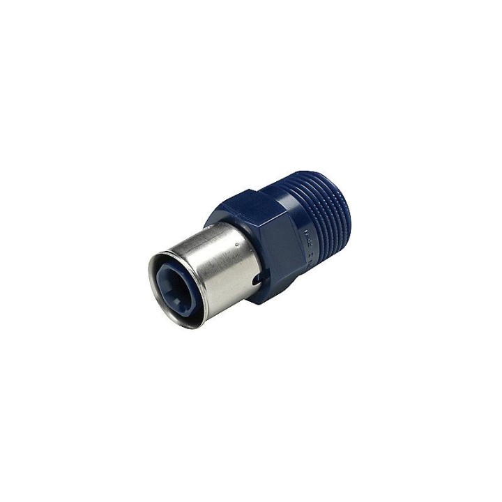 Wavin Tigris K1 AluPEX pressovergang med nippel - 25 mm x 1"