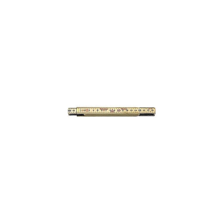 Tommestok 1 m 6 led træ
