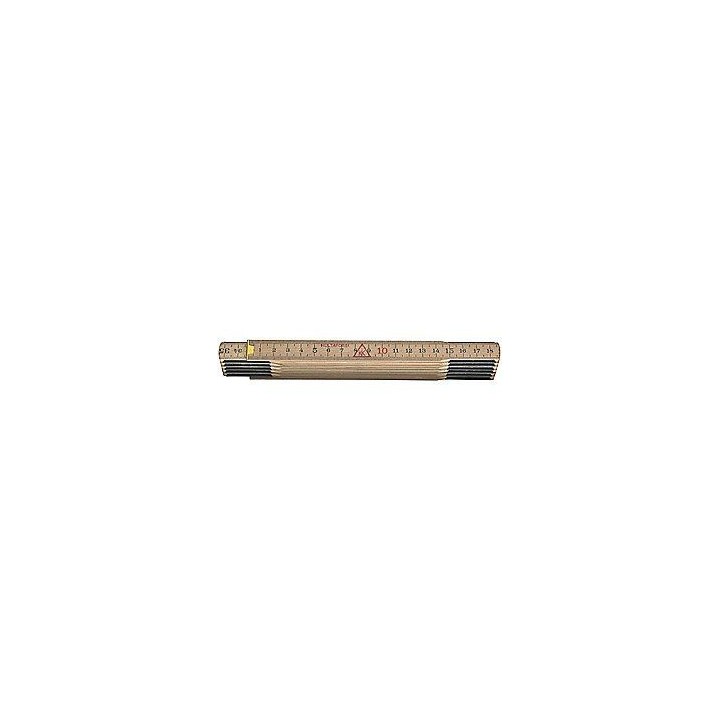 Tommestok 2 m 12 led træ
