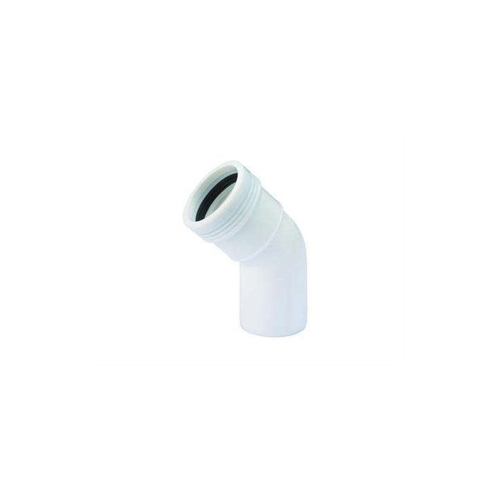 HTP Hvid afløbsbøjning 32 MM 45 grader