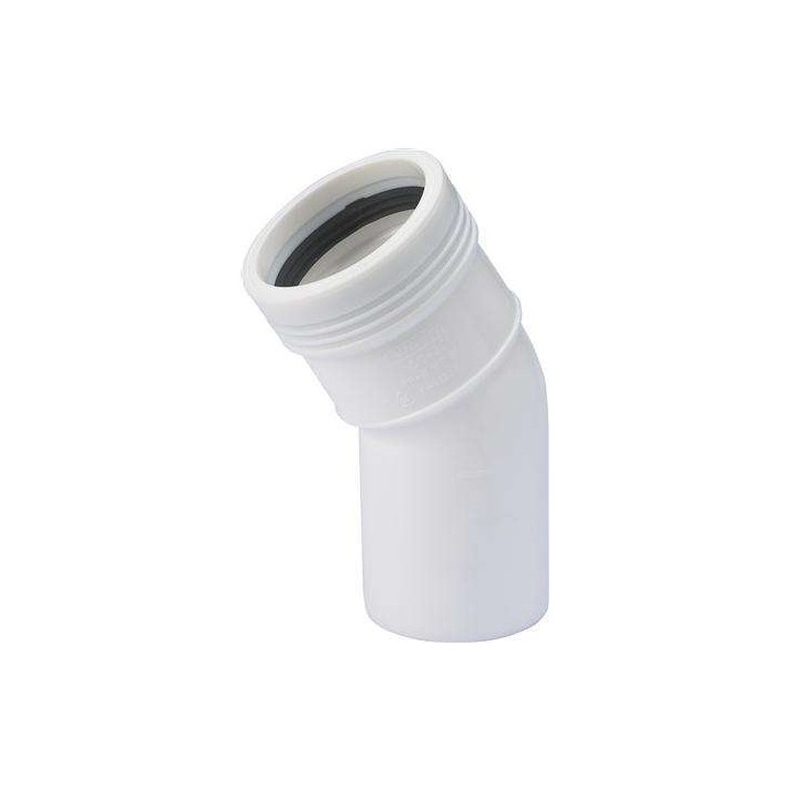 HTP Hvid afløbsbøjning 32 MM 30 grader