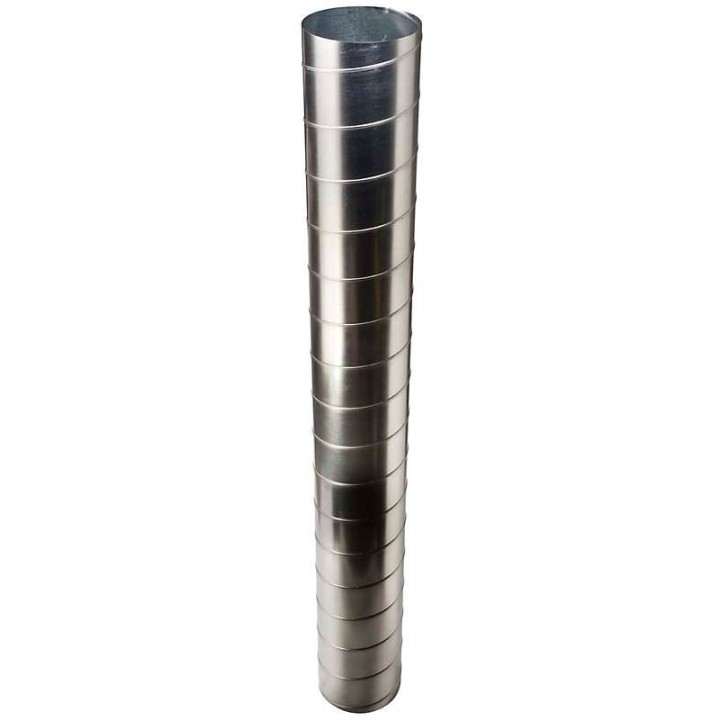Spiralfalset ventilationsrør - 3000 x 125 mm