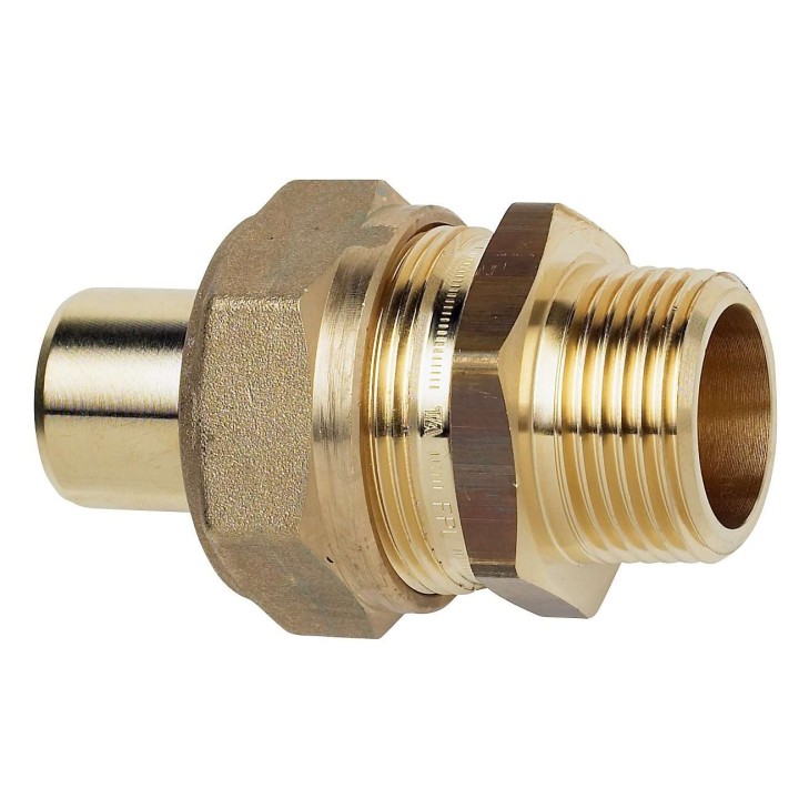 TA Komp. Overgang med nippel 1" x 32x2,9/3,0 mm. Med støttebøsning til pex. Type TA 603
