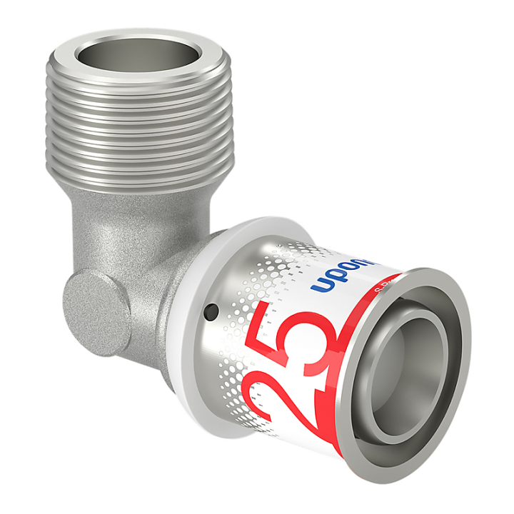 Uponor 90 graders AluPEX pressbøjning med nippel -  25 mm x ¾"