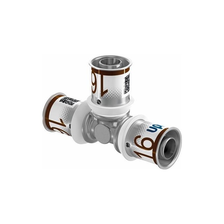 Uponor S-Press alupex T-stykke - 16 x 16 x 16 mm