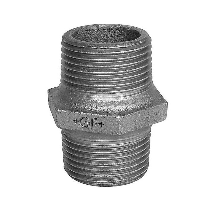 Sort gevind brystnippel N/N 1 1/4''