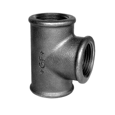 Sort gevind T-stk M/M/M1 1/4''