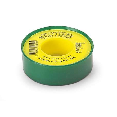 Gevindtape til gas 12 MM multitape PTFE