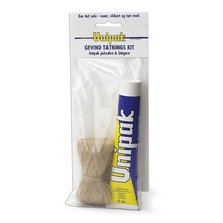 Unipak paksalve i en 65g tube og et 13g nøgle