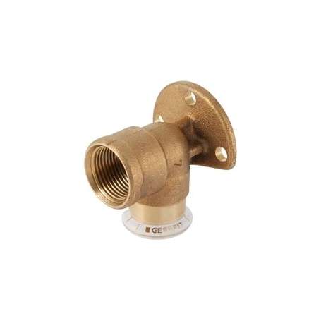 90 graders kobber pressdækvinkel med indvendig gevind - ½" x 22 mm