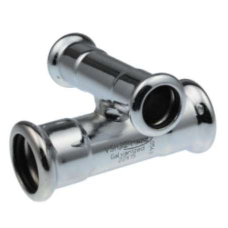 Forzinket & reduceret presskryds med 4 muffer - 28 - 15 mm