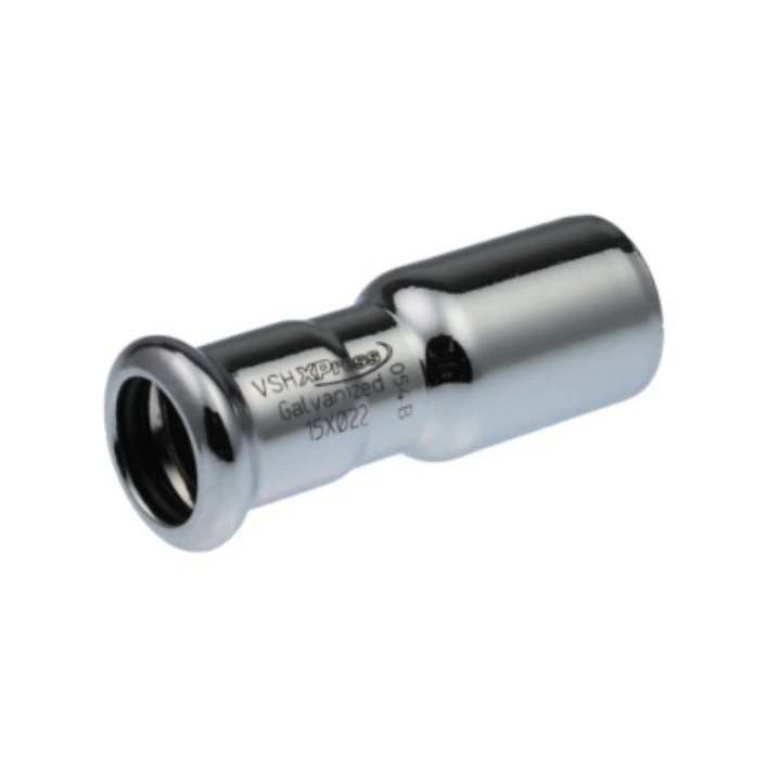 Forzinket pressreduktion med nippel & muffe - 89 - 54 mm