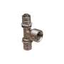 Uponor AluPEX press T-stykke med muffe på afgreningen - 40 mm x ¾" x 40 mm