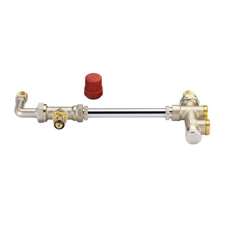 Danfoss RA-K ventil m. forindstilling Ligeløbl m/ bøjning 1/2" x 15mm