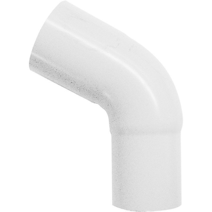 Plastmo bøjning, 75 grader, 75 mm, Hvid