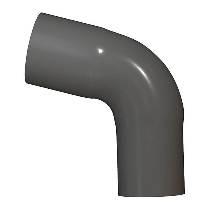 Plastmo bøjning, 60 grader, 75 mm, Grafit