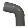 Plastmo bøjning, 60 grader, 75 mm, Grafit