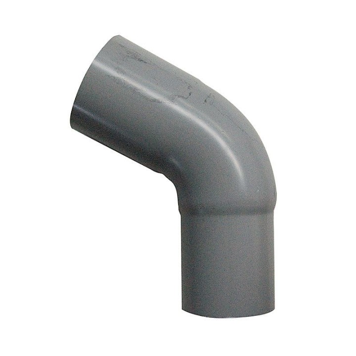 Plastmo bøjning, 45 grader, Grå110 MM